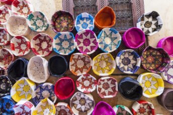 Collage of African fashion, crafts and home decor from Ghana