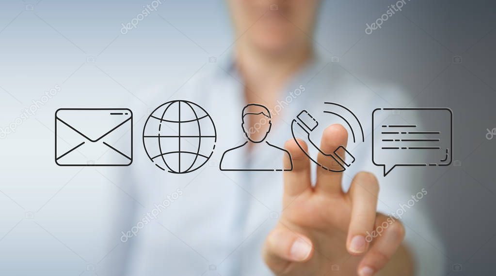 Customer support representative with headset at a desk
